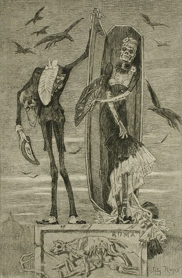 Le Vice suprême (The Supreme Vice), 1884. Creator: Félicien Rops.