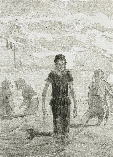 Ostende, 1857. Creator: Félicien Rops.