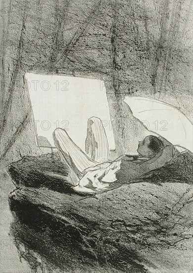 En Ardenne, 1857. Creator: Félicien Rops.