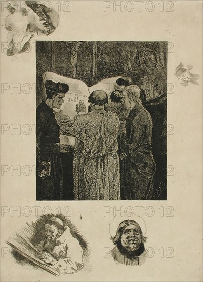 Chez les Trappistes, 1891. Creator: Félicien Rops.