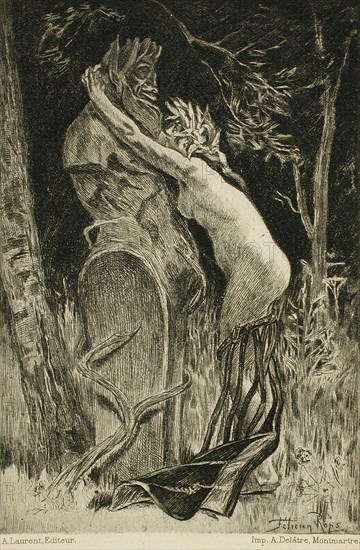 Curieuse, 1885. Creator: Félicien Rops.