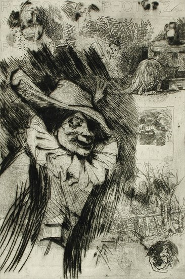 Fantoche, 1874. Creator: Félicien Rops.