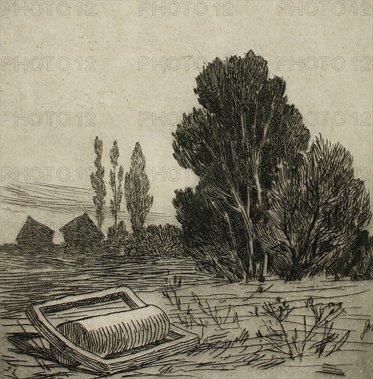 Paysage Brabançon, 1875. Creator: Félicien Rops.