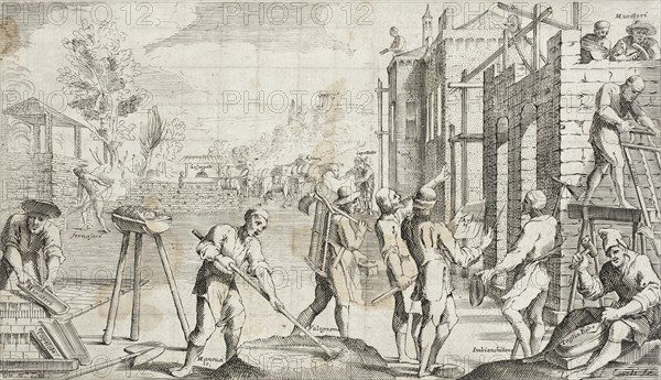 Trades Practiced in Bologna, c1640. Creators: Francesco Curti, Agostino Parisini.