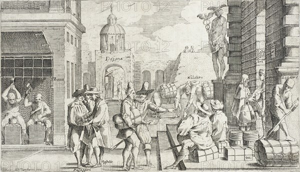 Trades Practiced in Bologna, c1640. Creators: Francesco Curti, Agostino Parisini.