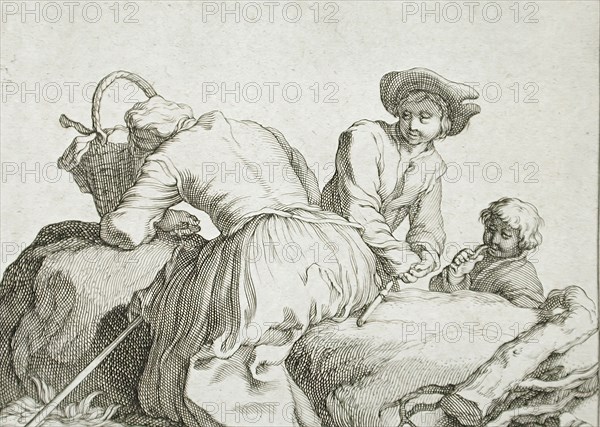 Peasant Family, 17th century. Creator: Frederick Bloemaert.