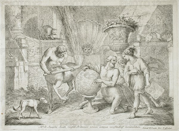 The Centaur Chiron Teaching Geography to the Young Achilles, 1759. Creator: Gaetano Gherardo Zompini.