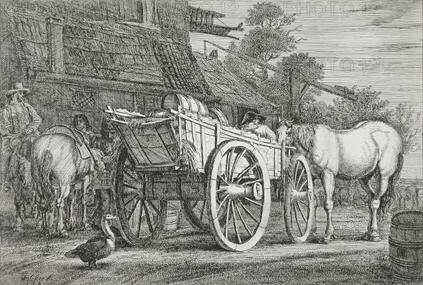 The Four-Wheeled Cart, 1643 . Creator: Gerrit Claesz Bleker.