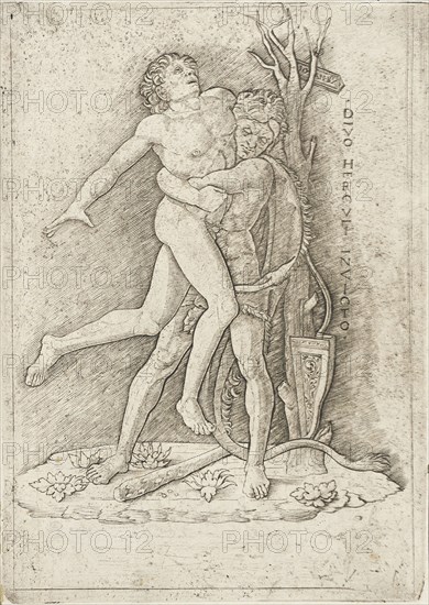 Hercules and Antaeus, after 1507. Creator: Giovanni Antonio da Brescia.