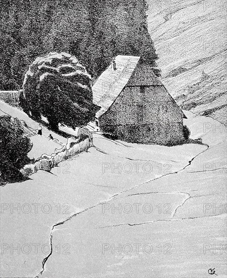 Valley mill, c1898. Creator: Gustav Kampmann.