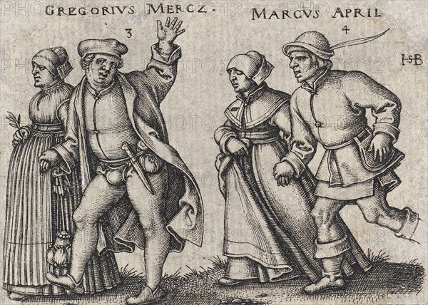 March and April, between 1546 and 1547. Creator: Sebald Beham.