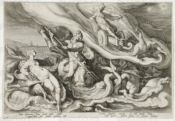 Juno Complaining to Oceanus and Thetis, published 1590. Creator: Hendrik Goltzius.