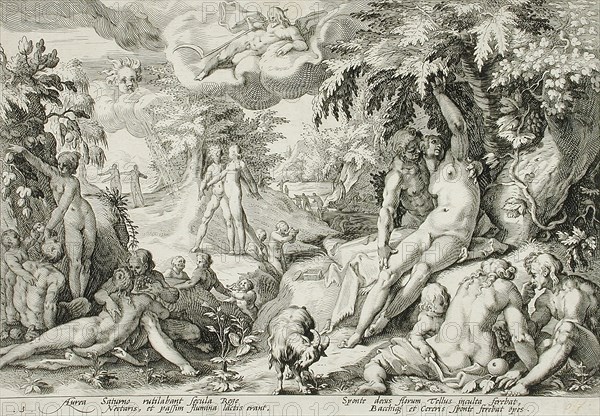 The Age of Gold, published 1589. Creator: Hendrik Goltzius.