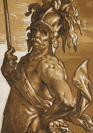 Mars (half-length), between circa 1588 and circa 1589. Creator: Hendrik Goltzius.