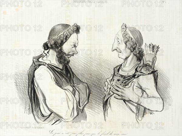 Le jour n'est pas plus pur que le fond de mon coeur. (Phedre), 1841. Creator: Honore Daumier.