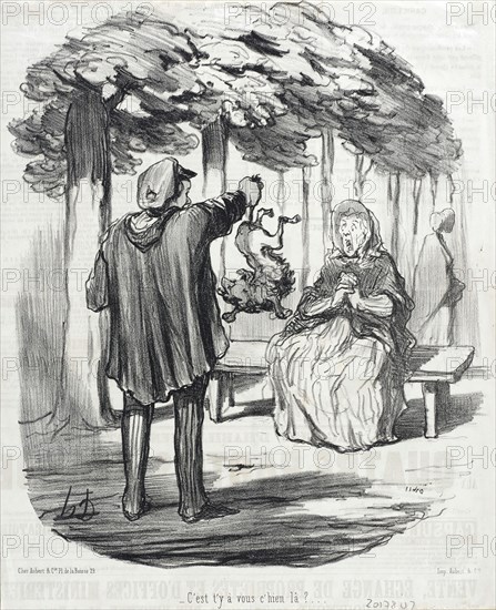 C'est t'y à vous c'hien là ?, 1847. Creator: Honore Daumier.