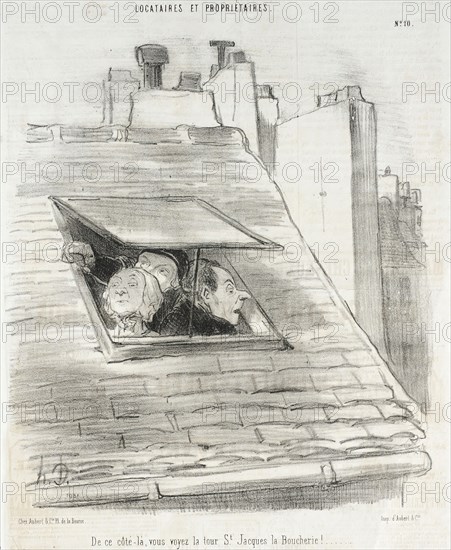 De ce côté-là, vous voyez la tour St. Jacques..., 1847. Creator: Honore Daumier.