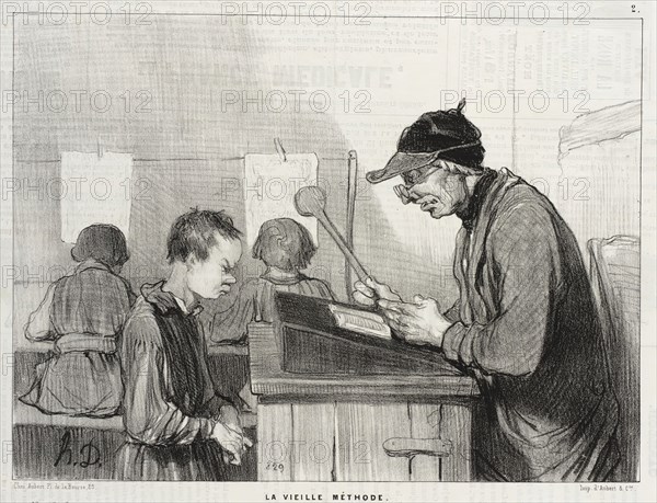 La Vielle Méthode, 1845. Creator: Honore Daumier.