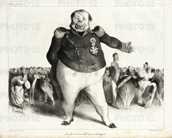 Au Fait! C'est un bal assez distingué!, 1833. Creator: Honore Daumier.