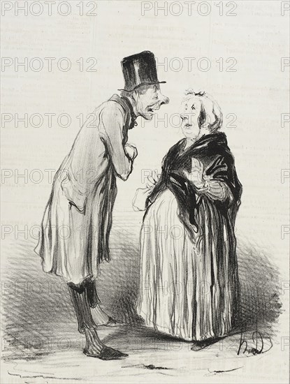 Eh bien oui! C'est comme je vous le dis, la petite..., 1840. Creator: Honore Daumier.
