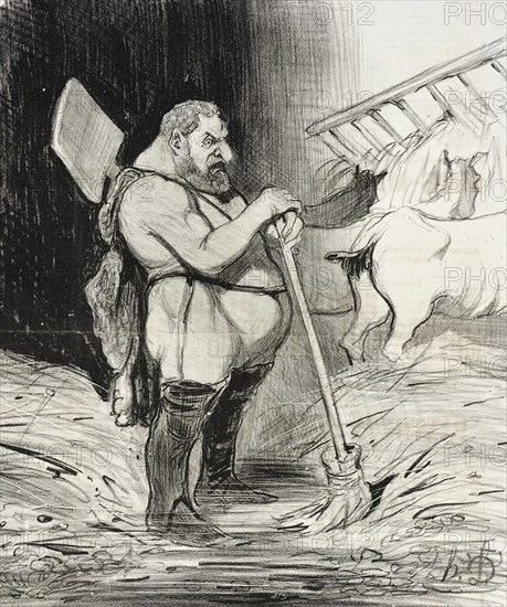 Les Écuries d'Augias, 1842. Creator: Honore Daumier.