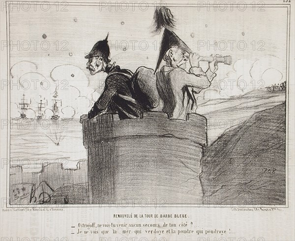 Renouvelé de la tour de barbe bleue, 1854. Creator: Honore Daumier.