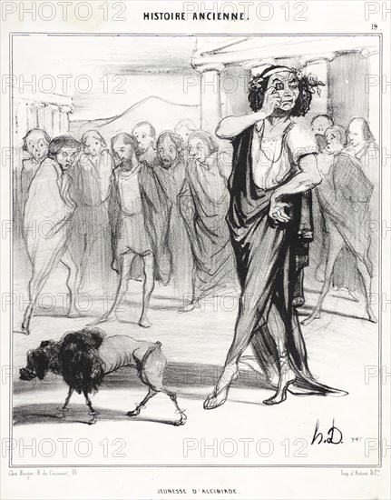 Jeunesse d'Alcibiade, 1842. Creator: Honore Daumier.