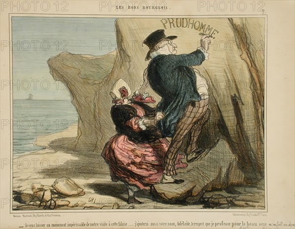 Je veux laisser un monument impérissable..., 1854. Creator: Honore Daumier.