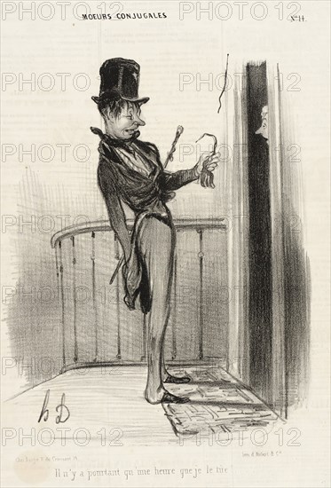 Il n'y a pourtant qu'une heure qu je tire, 1839. Creator: Honore Daumier.