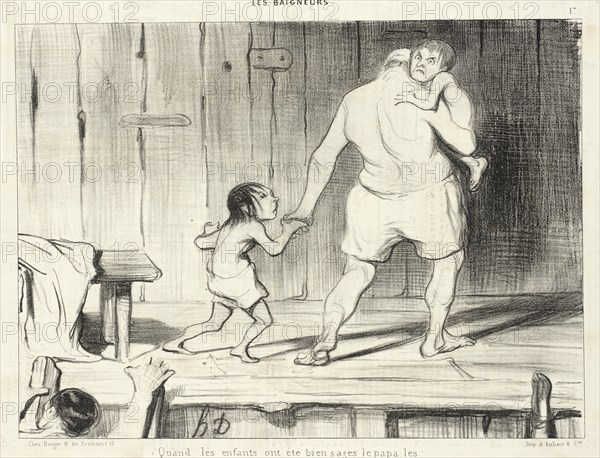 Quand les enfants ont été bien sages..., 1840. Creator: Honore Daumier.