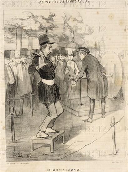 Un Guerrier électrisé, 1844. Creator: Honore Daumier.