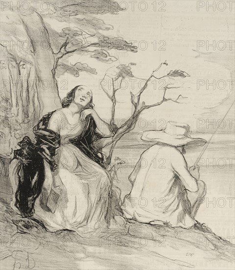 O douleur!...avoir rêvé...un époux..., 1844. Creator: Honore Daumier.