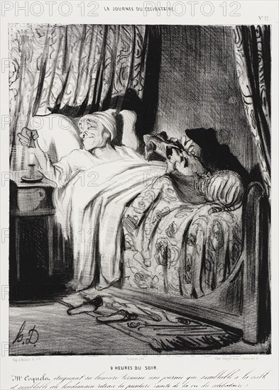 9 heures du soir, 1839. Creator: Honore Daumier.