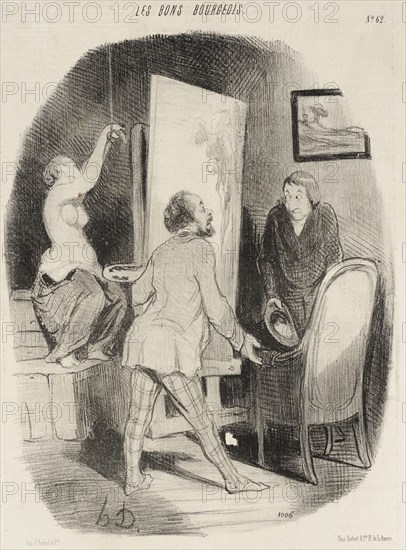 Entrez donc, monsieur...ne vous gênez pas..., 1847. Creator: Honore Daumier.