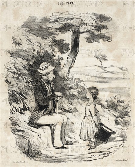 Quand on a un père farceur, 1848. Creator: Honore Daumier.