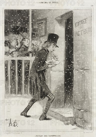 L'Acteur des Funambules, 1842. Creator: Honore Daumier.