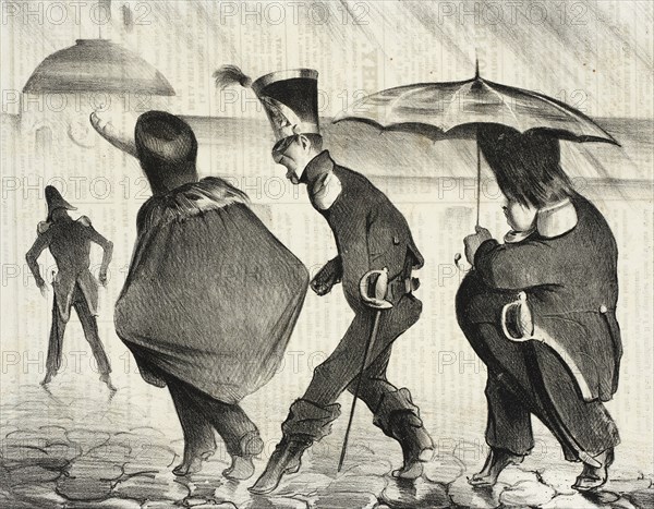 Les Intrépides, 1834. Creator: Honore Daumier.