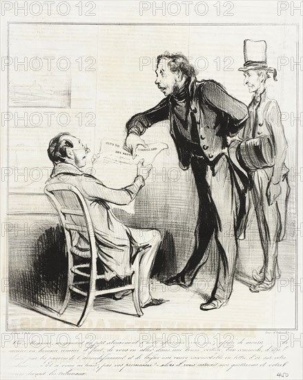 Oui, Monsieur, moyennant un petit abonnement, 1838. Creator: Honore Daumier.