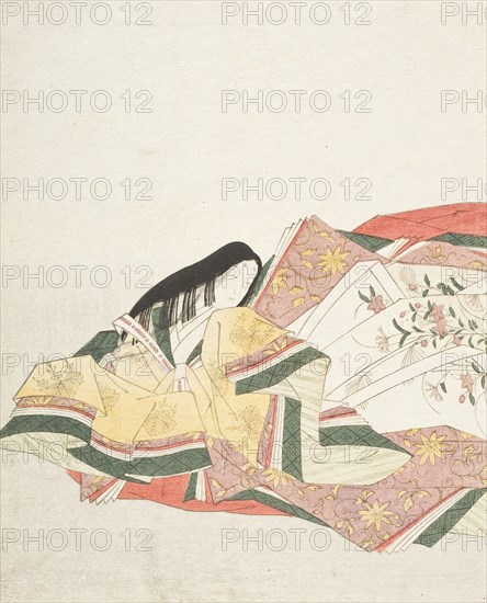 Poetess (image 2 of 2), c1800. Creator: Hosoda Eishi.