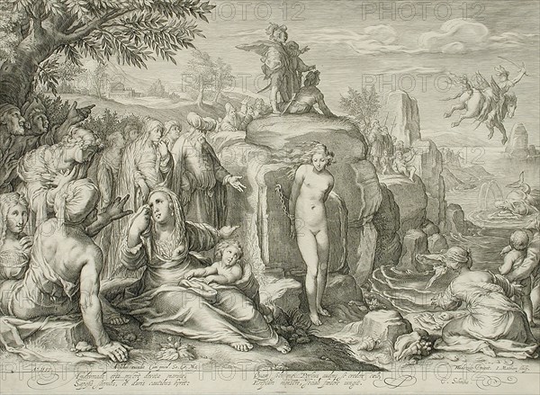 Perseus and Andromeda, 1597. Creator: Jacob Matham.
