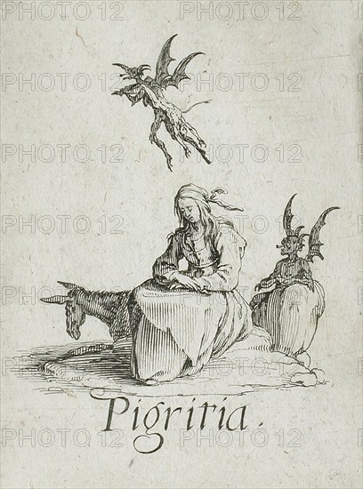 Sloth, c1621. Creator: Jacques Callot.