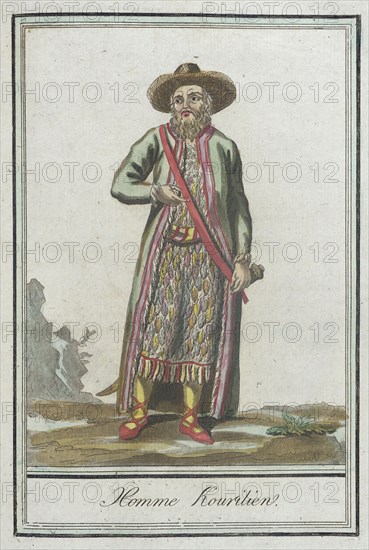 Costumes de Différents Pays, 'Homme Kourilien', c1797. Creators: Jacques Grasset de Saint-Sauveur, LF Labrousse.