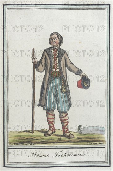 Costumes de Différents Pays, 'Homme Ischeremisse', c1797. Creators: Jacques Grasset de Saint-Sauveur, LF Labrousse.