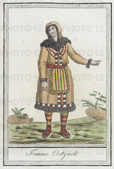 Costumes de Différents Pays, 'Femme Ostyack', c1797. Creators: Jacques Grasset de Saint-Sauveur, LF Labrousse.