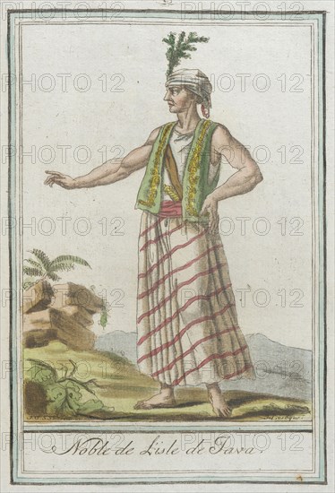 Costumes de Différents Pays, 'Noble de l'Isle de Java', c1797. Creators: Jacques Grasset de Saint-Sauveur, LF Labrousse.