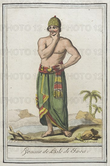 Costumes de Différents Pays, 'Homme de l'Isle de Java', c1797. Creators: Jacques Grasset de Saint-Sauveur, LF Labrousse.