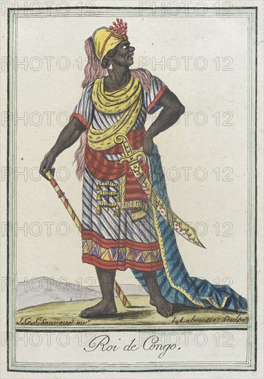 Costumes de Différents Pays, 'Roi de Congo', c1797. Creators: Jacques Grasset de Saint-Sauveur, LF Labrousse.