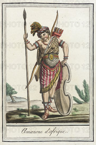 Costumes de Différents Pays, 'Amazone d'Afrique', c1797. Creators: Jacques Grasset de Saint-Sauveur, LF Labrousse.