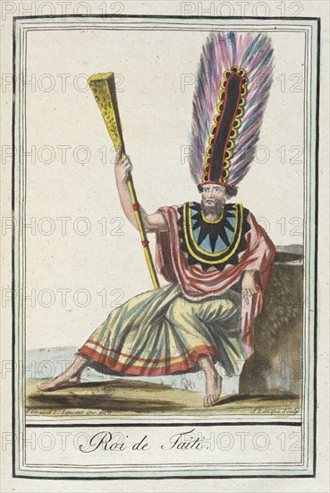 Costumes de Différents Pays, 'Roi de Taïti', c1797. Creators: Jacques Grasset de Saint-Sauveur, LF Labrousse.