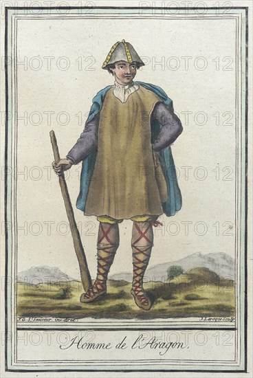 Costumes de Différents Pays, 'Homme de l'Aragon', c1797. Creators: Jacques Grasset de Saint-Sauveur, LF Labrousse.